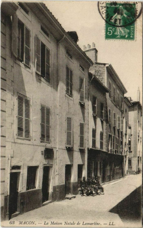 Carte postale ancienne Macon La Maison - Natale de Lamartine à Mâcon