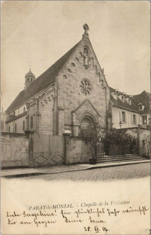 Carte postale ancienne Paray-le-Monial Chapelle de la Visitation à Paray-le-Monial