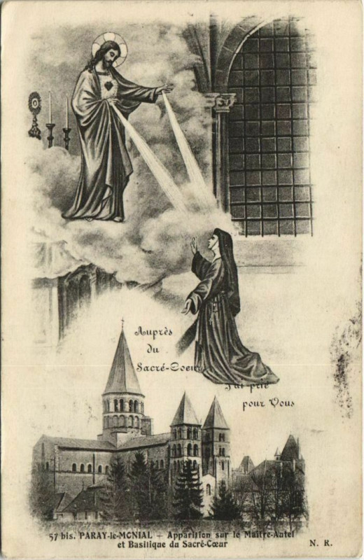 Carte postale ancienne Paray-le-Monial La Basilique à Paray-le-Monial