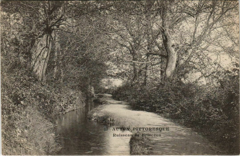 Carte postale ancienne Autun Ruisseau du Brisecou à Autun