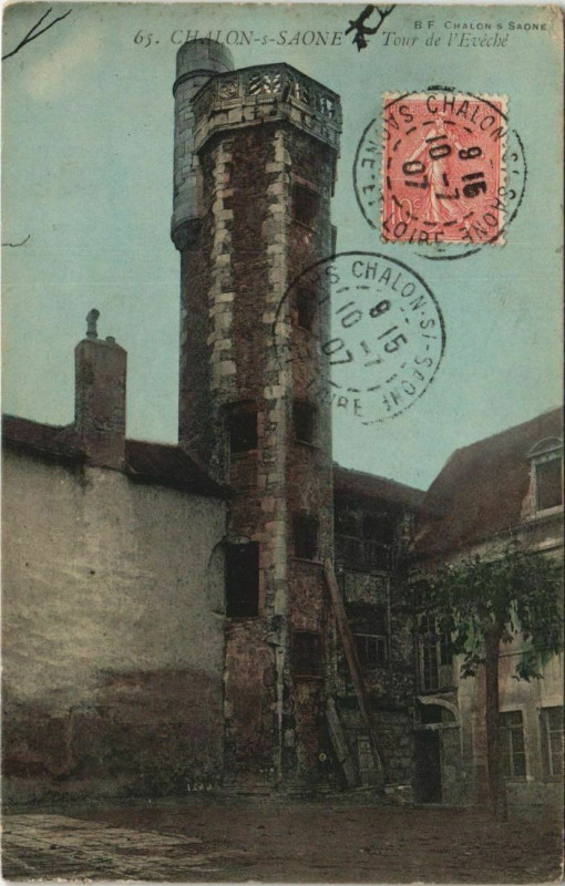 Carte postale ancienne Chalon-sur-Saone Tour de l'Eveche