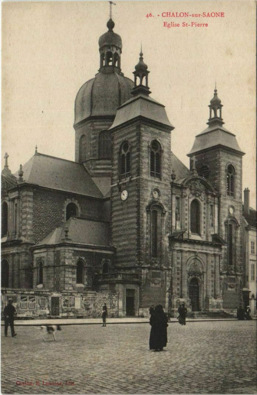 Carte postale ancienne Chalon-sur-Saone Eglise Saint-Pierre