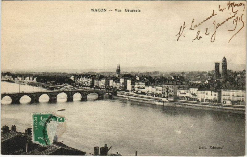 Carte postale ancienne Macon Vue Generale
