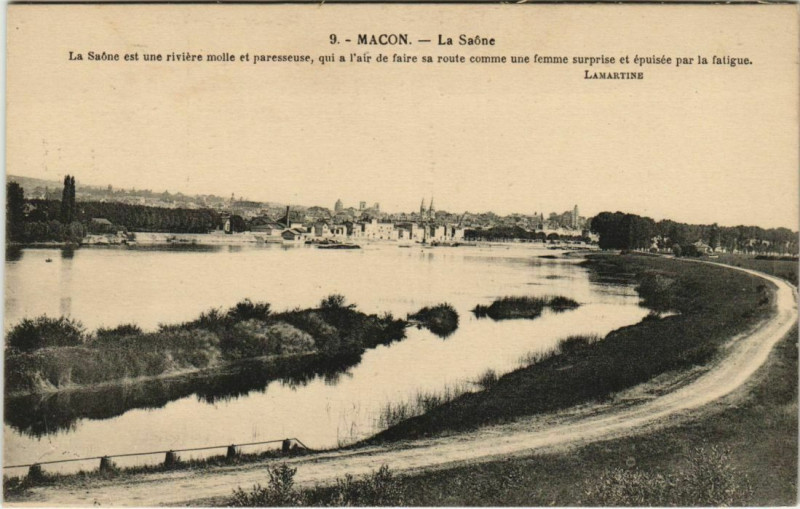 Carte postale ancienne Macon La Saone