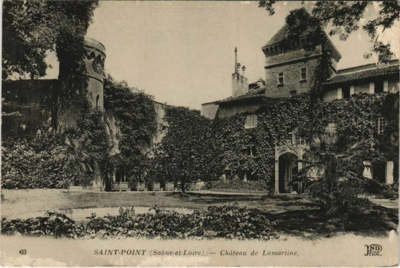 Carte postale ancienne Saint-Point Chateau de Lamartine à Saint-Point