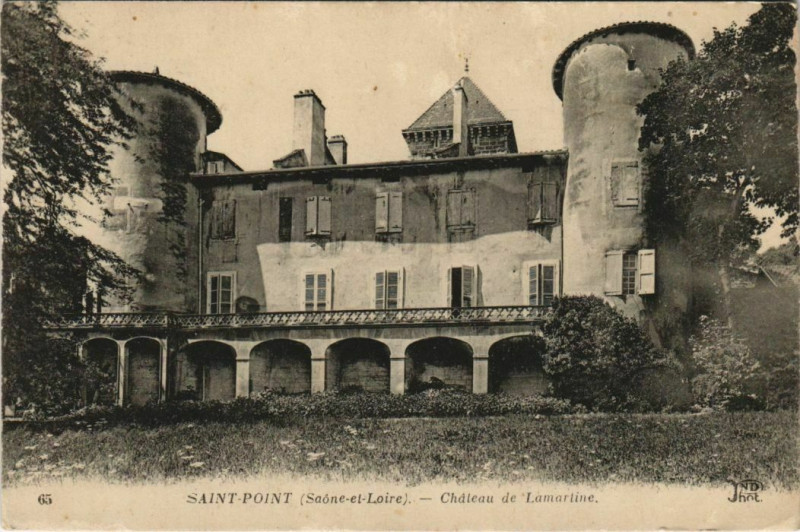 Carte postale ancienne Saint-Point Chateau de Lamartine à Saint-Point
