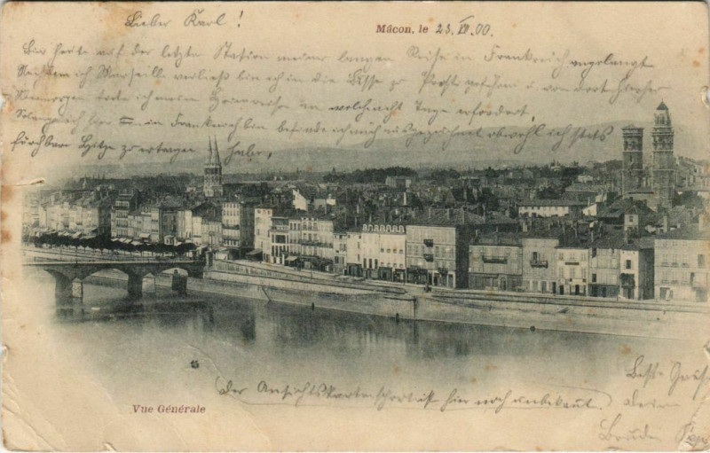 Carte postale ancienne Macon Vue Generale