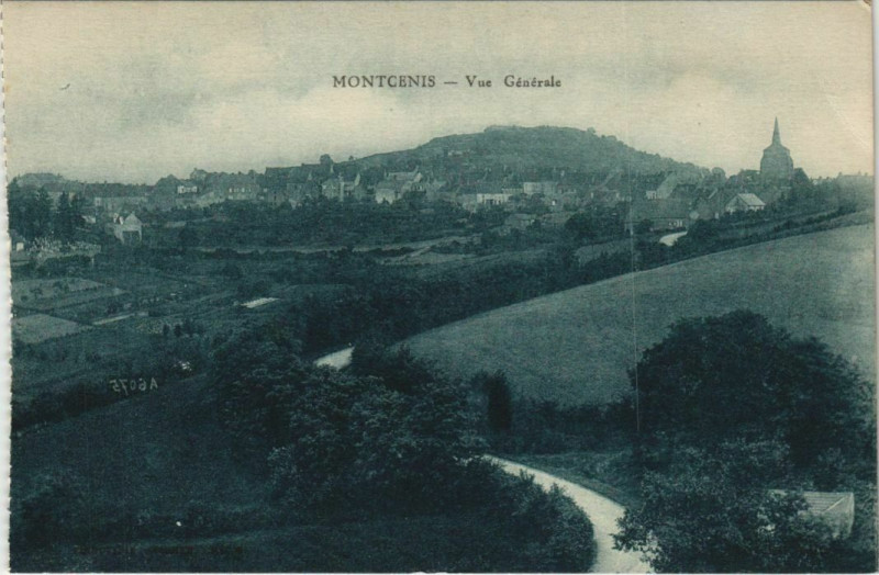 Carte postale ancienne Montcenis Vue Generale à Mont