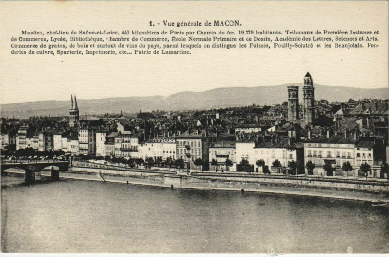 Carte postale ancienne Macon Vue Generale