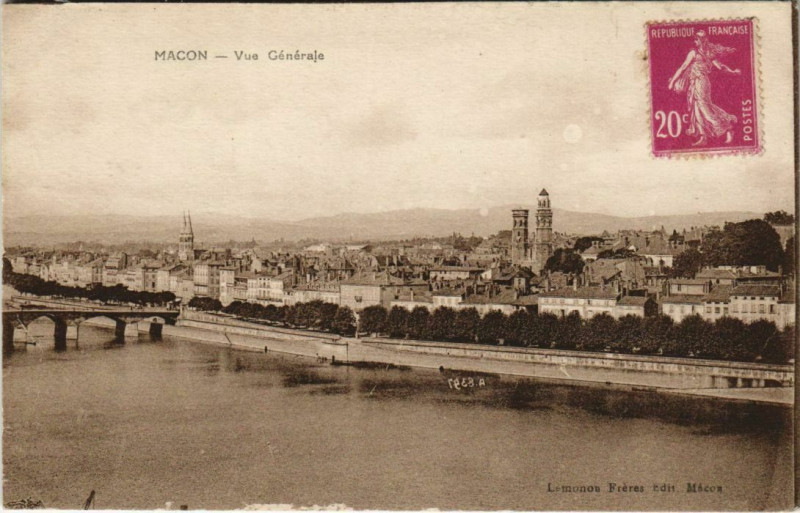 Carte postale ancienne Macon Vue Generale