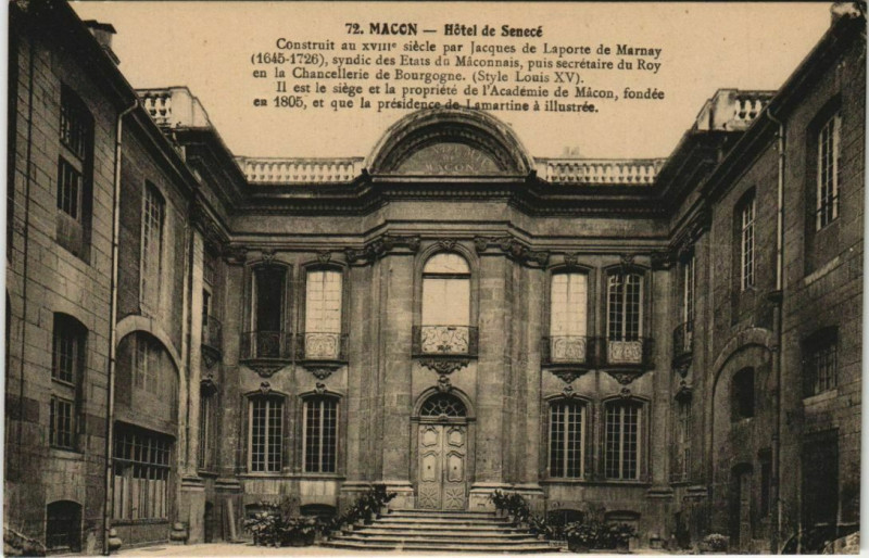 Carte postale ancienne Macon Hotel de Senece