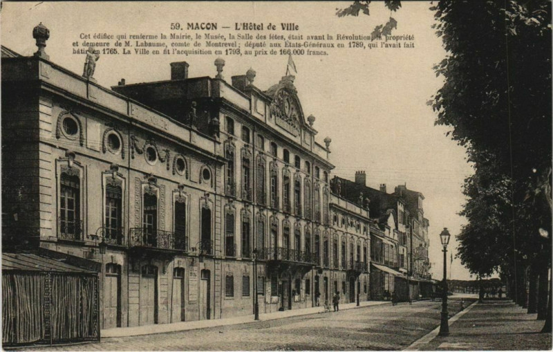 Carte postale ancienne Macon L'Hotel de Ville