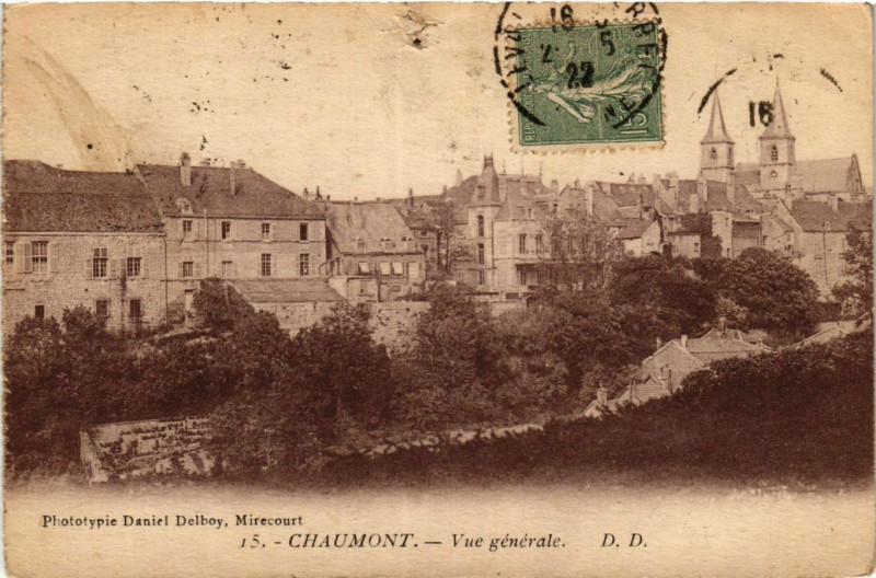 Carte postale ancienne Chaumont - Vue generale à Chaumont