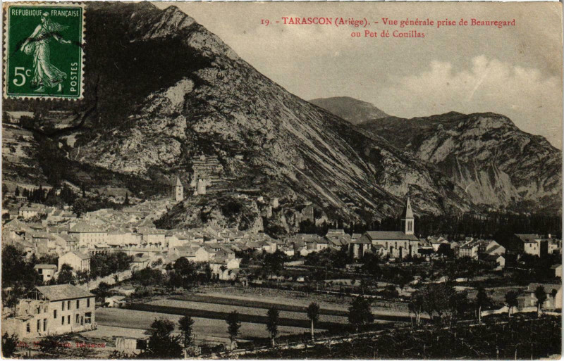 Carte postale ancienne Tarascon Vue générale Ariege