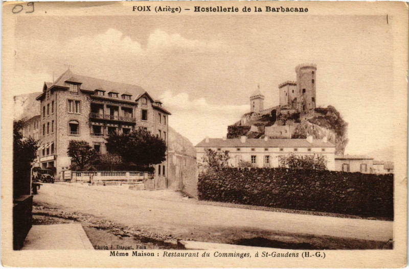 Carte postale ancienne Foix Hostellerie de la Barbacane Ariege à Foix