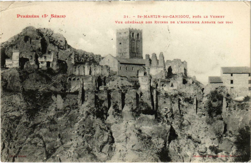 Carte postale ancienne Saint-Martin de Canigou Ariege