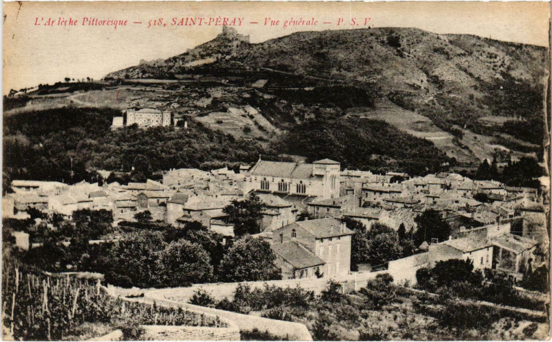 Carte postale ancienne Saint-Péray Vue générale Ariege