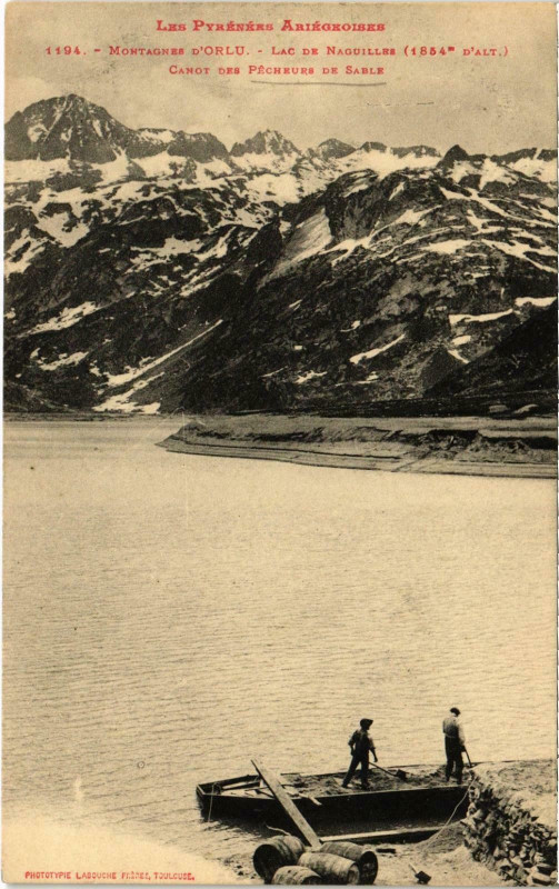 Carte postale ancienne Montagnes d'Orlu Ariege à Orlu