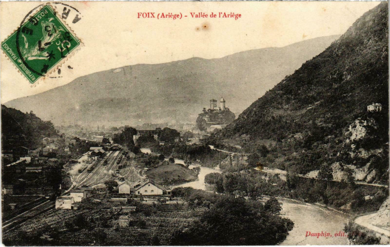 Carte postale ancienne Foix Vallée del'Ariege Ariege à Foix