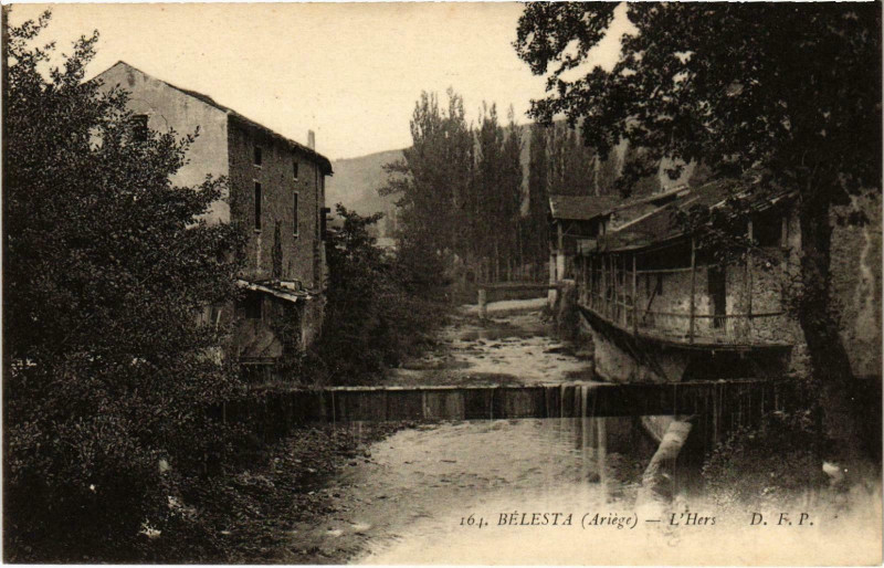 Carte postale ancienne Belesta L'Hers Ariege à Bélesta