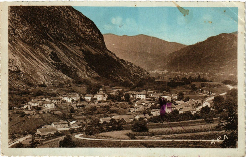 Carte postale ancienne Bédeilhac - Ariege - Vue générale