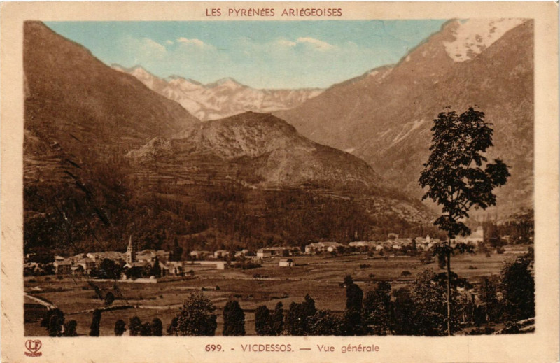 Carte postale ancienne Les Pyrénées-Ariegeoises - Vic-Dessos - Vue générale