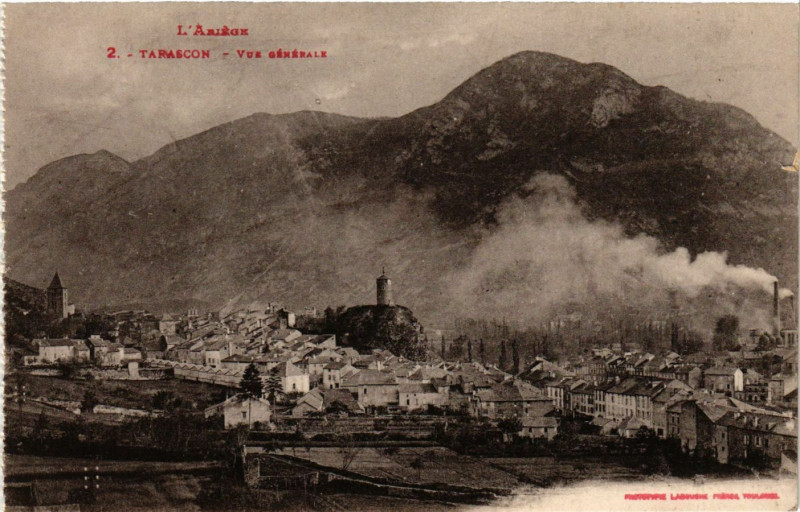 Carte postale ancienne L'Airege-Tarascon - Vue générale