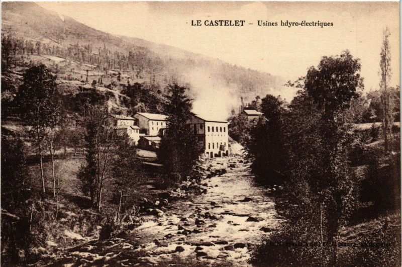 Carte postale ancienne Le Castelet - Usines hyro-electriques