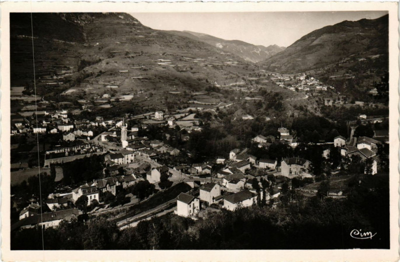 Carte postale ancienne Luzenac(Ariege) - Vue générale à Luzenac