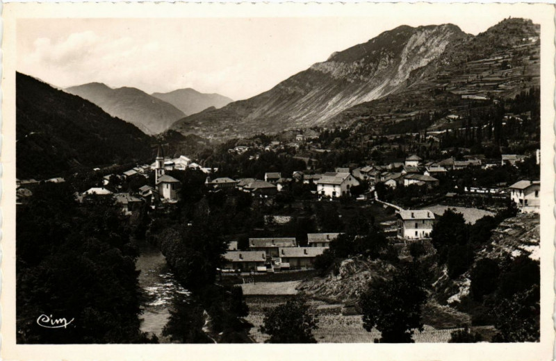Carte postale ancienne Luzenac(Ariege) - Vue générale de l'Est et Vallée de l'Ariege à Luzenac