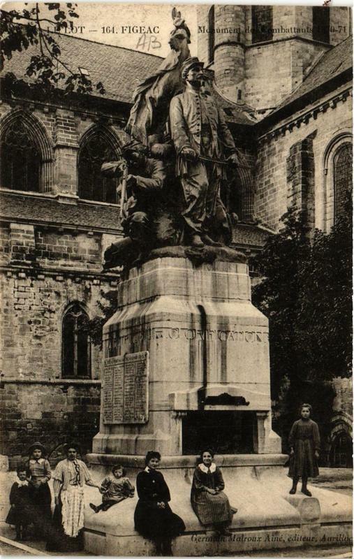 Carte postale ancienne Figeac Monument des Combattants à Figeac