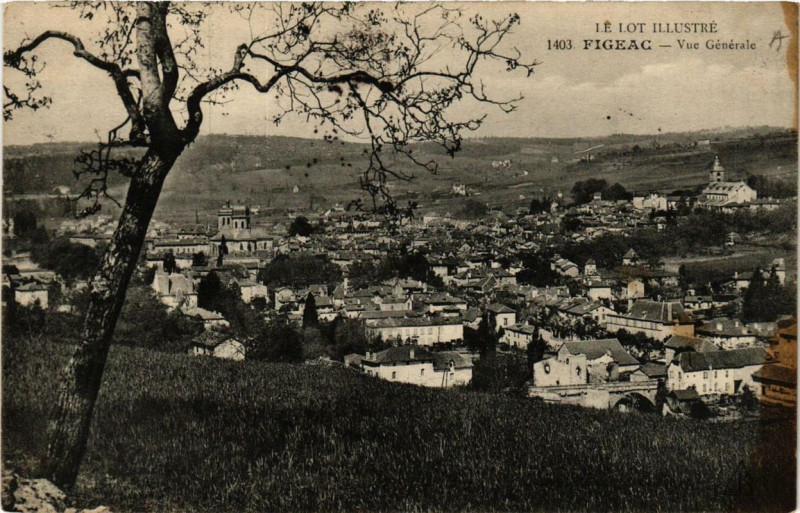 Carte postale ancienne Figeac Vue générale à Figeac