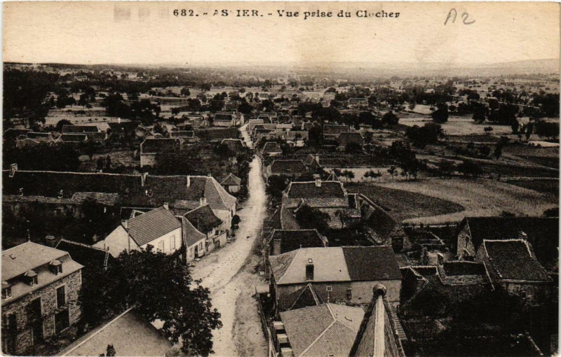 Carte postale ancienne Assier Vue prise du Clocher à Assier