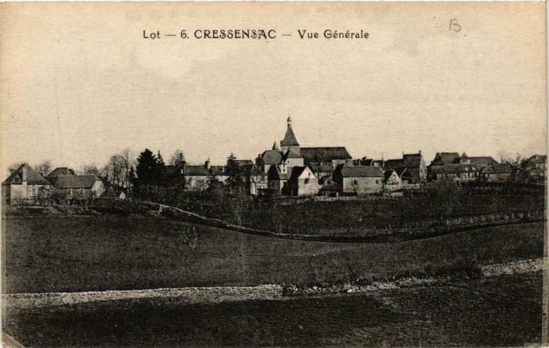 Carte postale ancienne Cressensac Vue générale