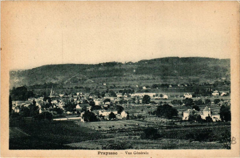 Carte postale ancienne Prayssac Vue générale à Prayssac