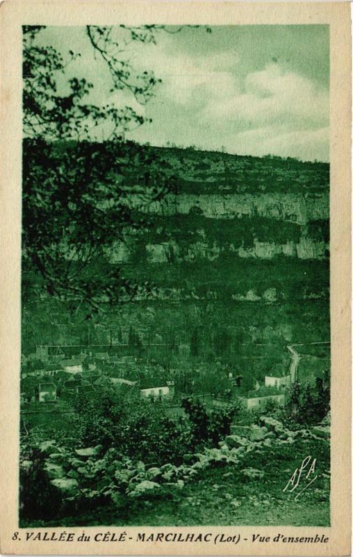 Carte postale ancienne Vallée du Célé-Marcilhac Vue d'ensemble