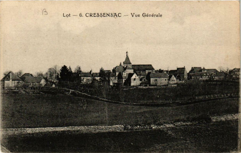 Carte postale ancienne Cressensac Vue générale