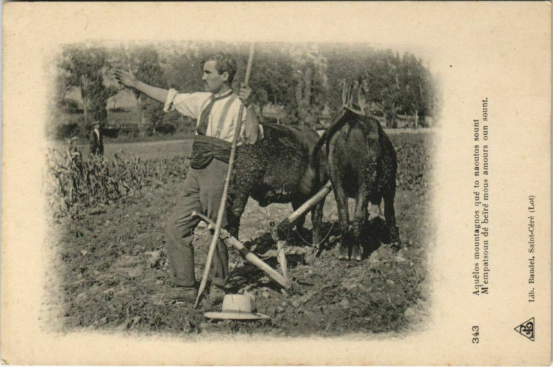 Carte postale ancienne Sur les champs