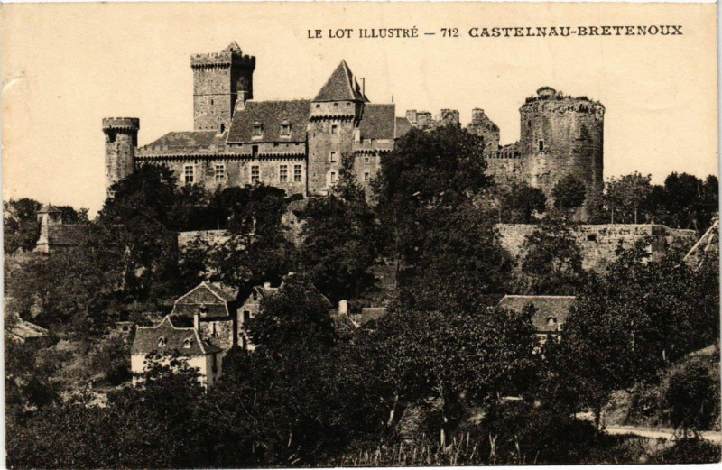 Carte postale ancienne Castelnau-Bretenoux à Bretenoux