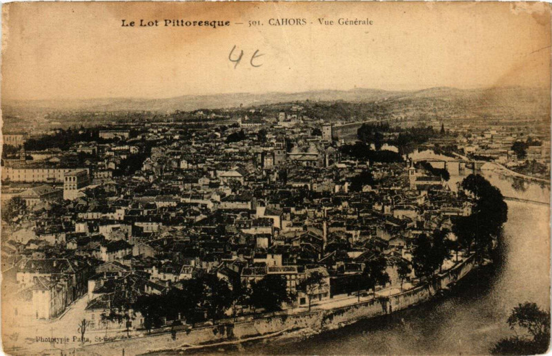 Carte postale ancienne Cahors - Vue générale à Cahors
