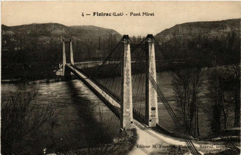 Carte postale ancienne Floirac - Pont Miret à Floirac