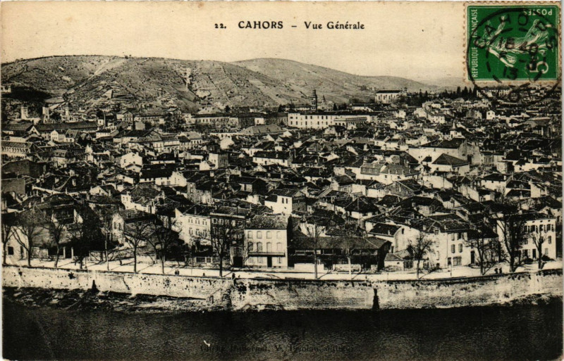 Carte postale ancienne Cahors - Vue générale à Cahors