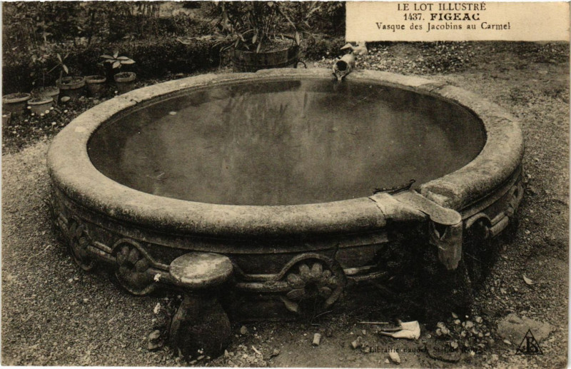 Carte postale ancienne Figeac - Vascue des Jacobins au Carmel à Figeac