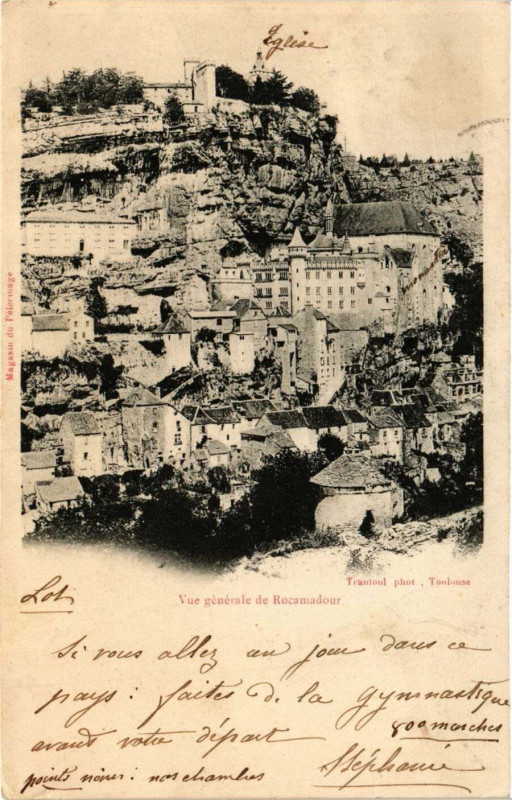 Carte postale ancienne Vue générale de Rocamadour à Rocamadour