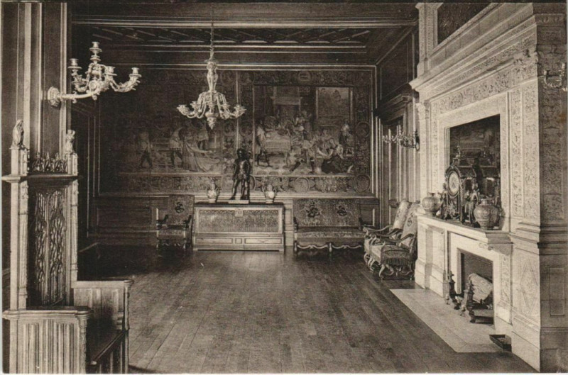 Carte postale ancienne Pau Le Chateau ,Chambre de Henri d'Albret France à Pau