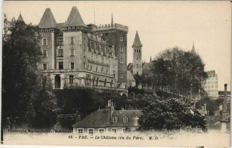Carte postale ancienne Pau Le Chateau France à Pau