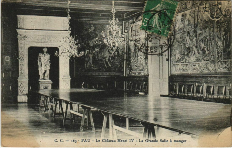 Carte postale ancienne Pau Chateau Henri Iv ,Grande Salle a Manger France à Pau