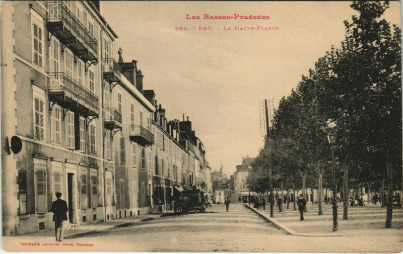 Carte postale ancienne Pau La Haute Plante France à Pau