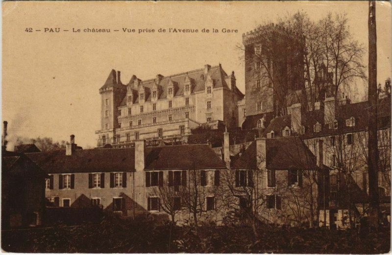 Carte postale ancienne Pau Le Chateau France à Pau