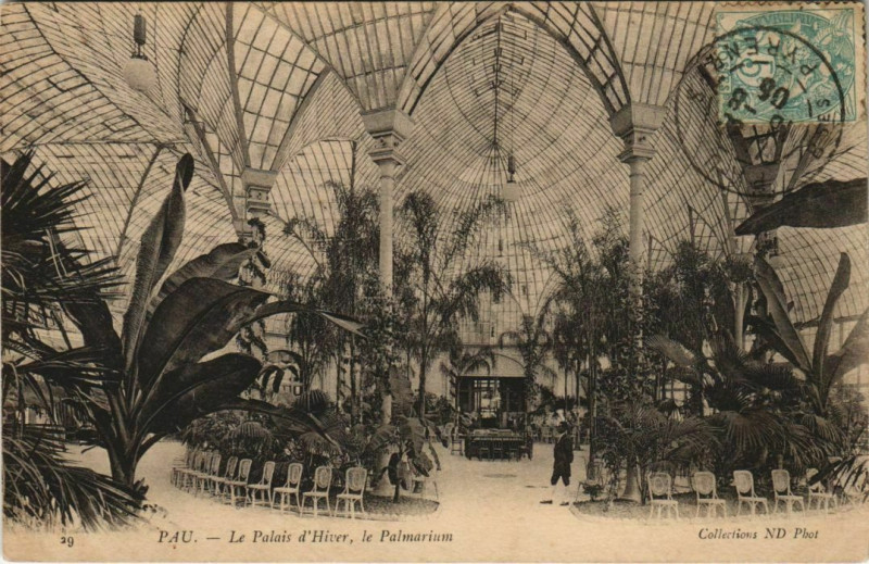 Carte postale ancienne Pau Palais d'Hiver ,le Palmarium France à Pau
